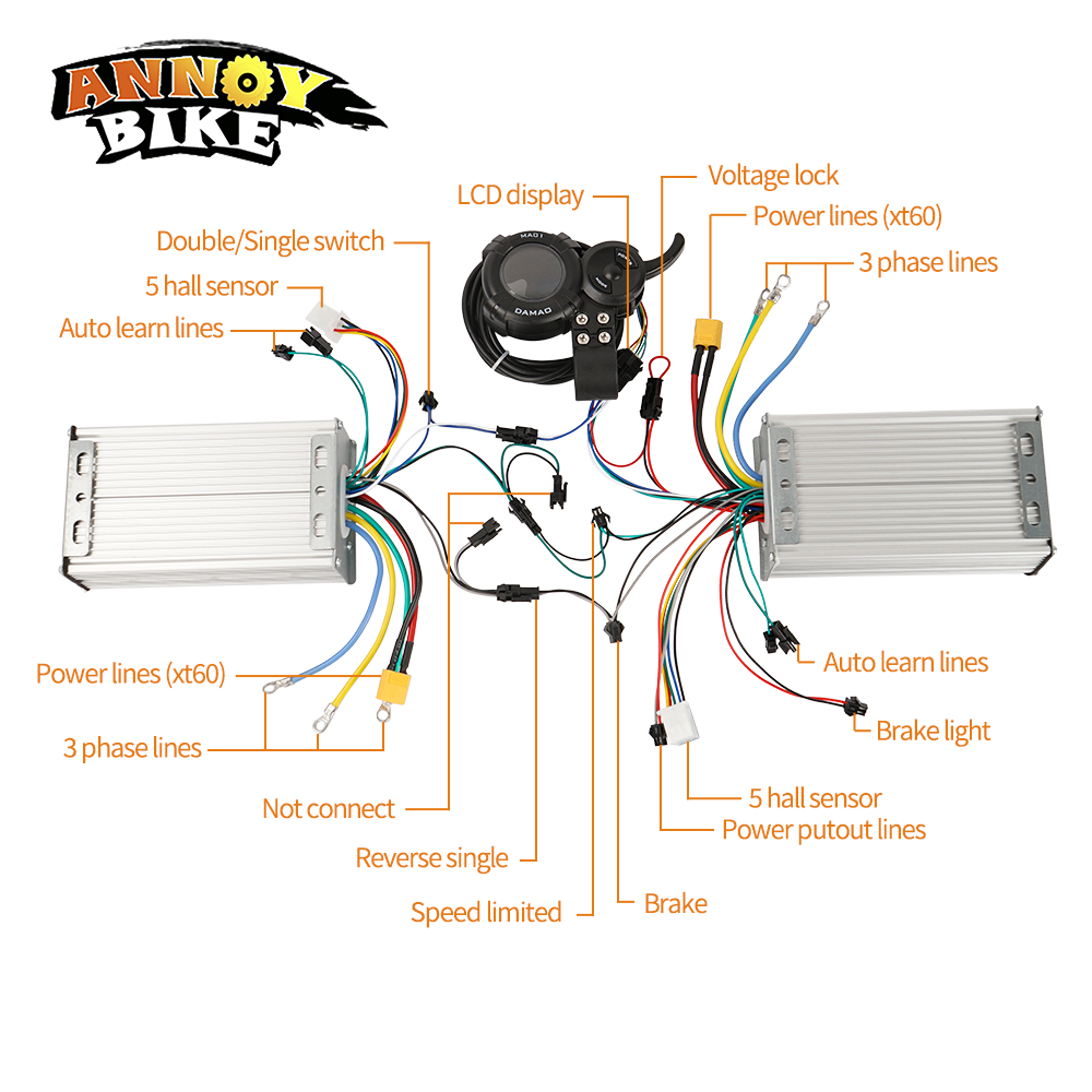 48v 60v 72v Daul Drive Control - 72V 45A Dual Controller ulasan dan harga